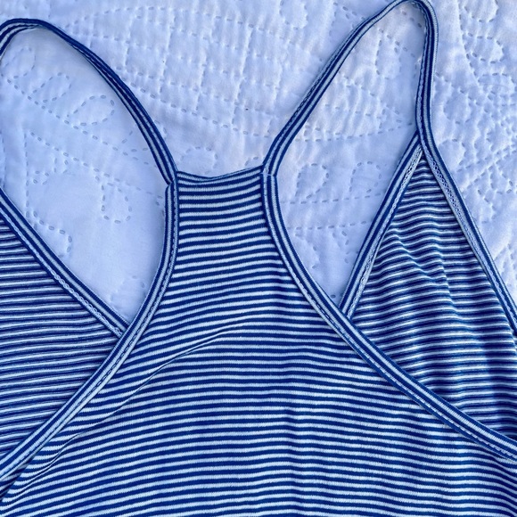 Striped Navy and White Romper, Cute and Comfy!!! - Picture 7 of 8